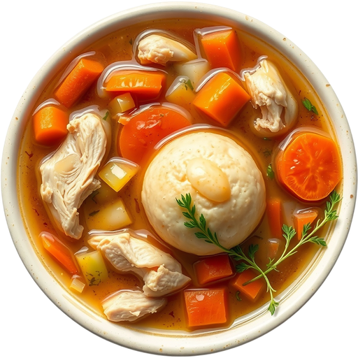Chicken Soup with Matzo Ball dish