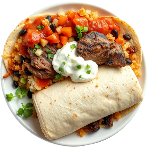 Steak Burrito dish