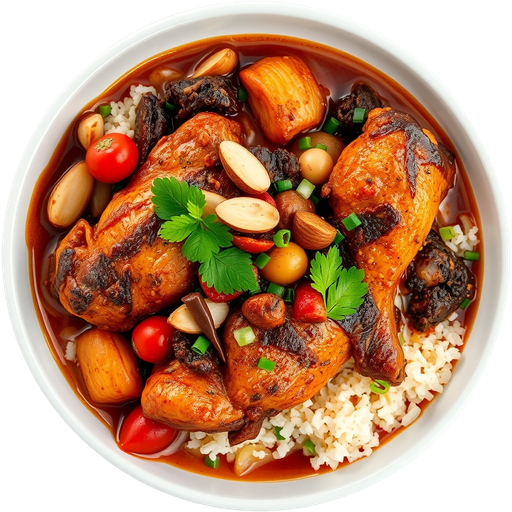 Chicken Coloradito dish