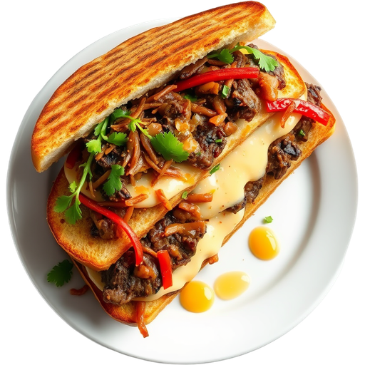 Bulgogi Kim Cheese Panini dish