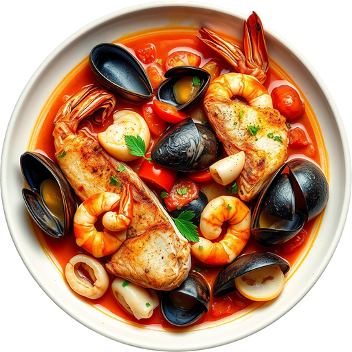 Seafood Cioppino dish