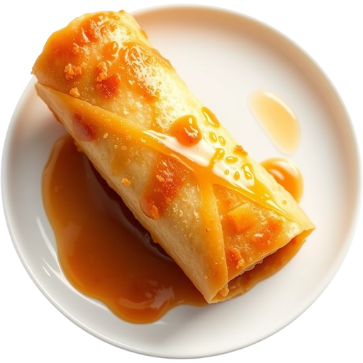 Crispy Dulce de Leche Spring Roll dish