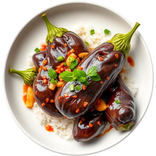 Eggplant with Spicy Garlic Sauce dish
