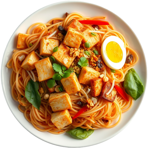 Pad Thai w Fried Tofu dish