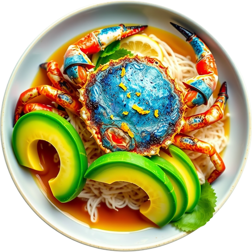 Blue Crab Avocado Truffle Ponzu dish