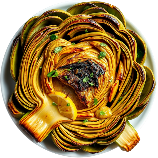 Grilled Artichoke dish