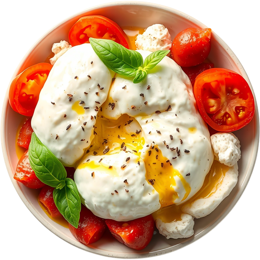 Buffalo Burrata dish