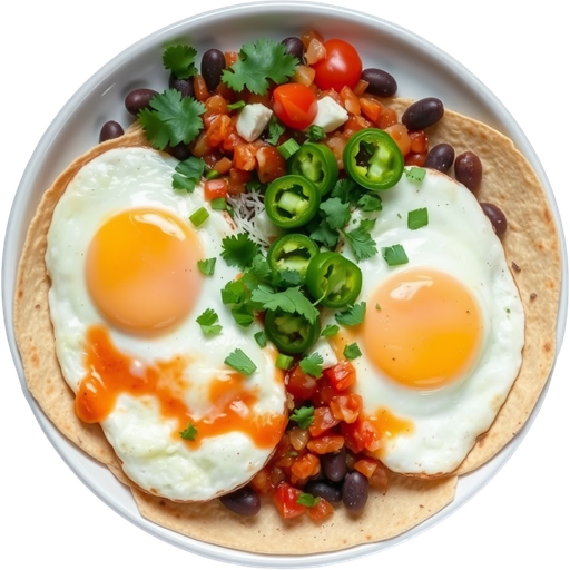 Guacamole Huevos Rancheros dish