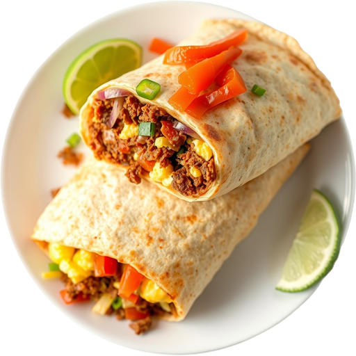 Machaca Breakfast Burrito dish