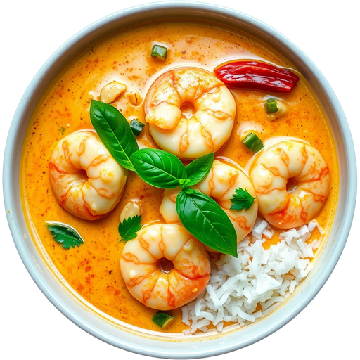 Panang Curry with Shrimp dish