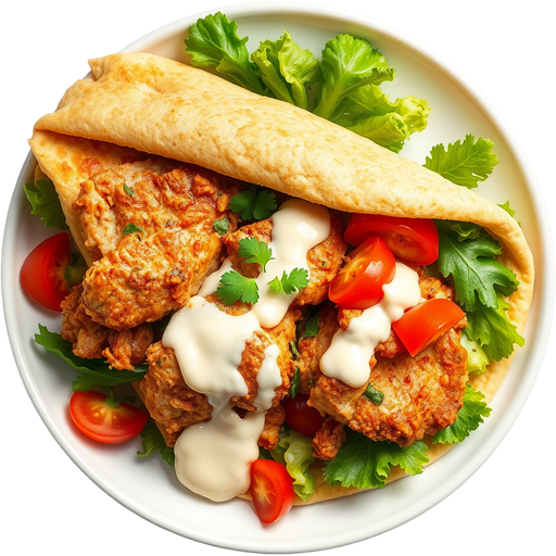Chicken Shawarma Pita Sandwhich dish