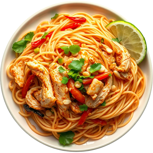 Chicken Pad Thai dish