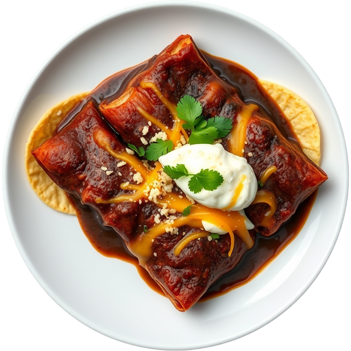 Enchiladas de Mole Negro de Oaxaca with Queso Panela dish