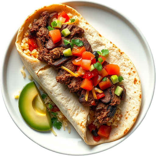 Carne Asada Burrito dish