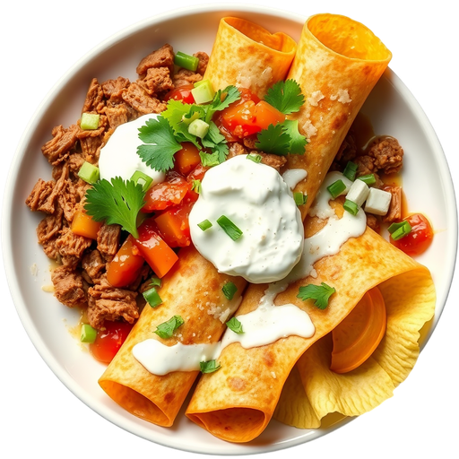 Beef Flautas dish