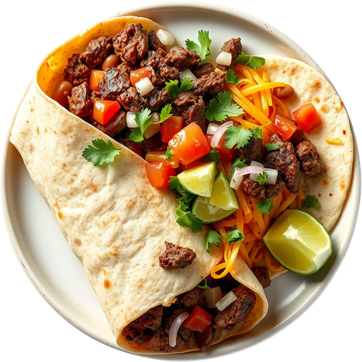 Carne Asada Burrito dish