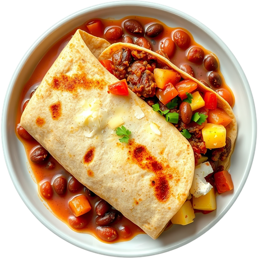 Chorizo Breakfast Burrito dish