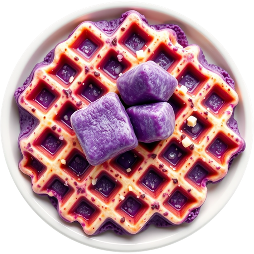 Ube Mochi Waffle dish