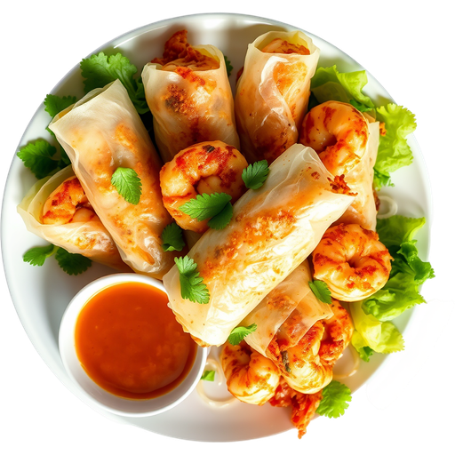 Crispy Shrimp Spring Rolls dish
