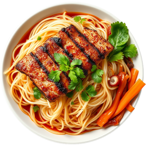 Grilled Pork Vermicelli dish