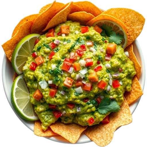 Guacamole with Chips dish