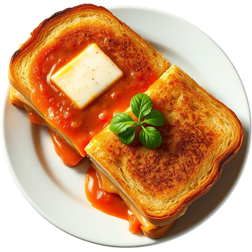 Grilled Cheese and Soup dish