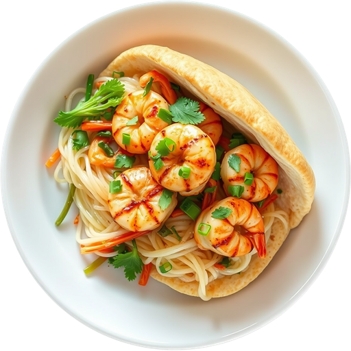 Chicken and Shrimp Bun dish