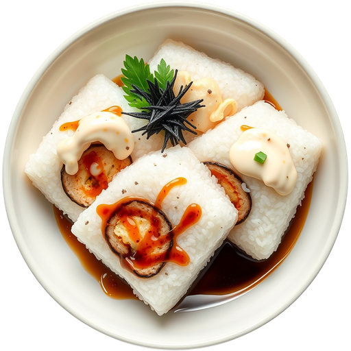 Onigiri Set Mentai Mayo and Yamitsuki dish