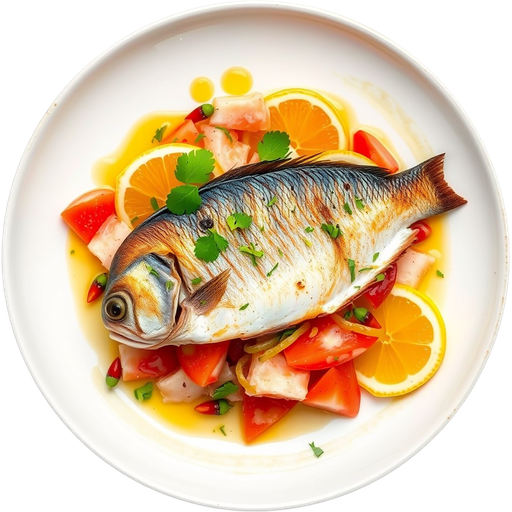 Yellowtail Crudo dish