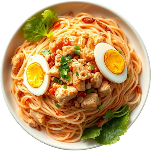 Chicken Pad Thai dish