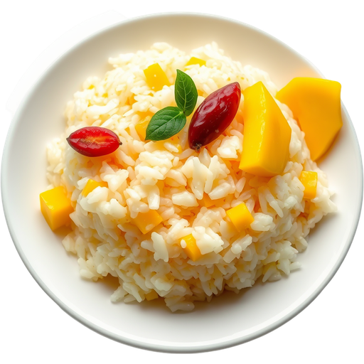 Sweet Sticky Rice With Mango dish