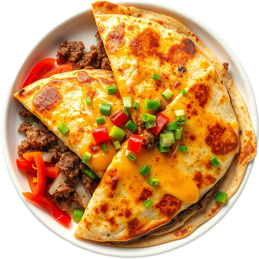 Reverse Cheesesteak Quesadilla dish