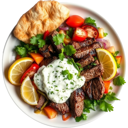 Beef Plate with Tzatziki dish