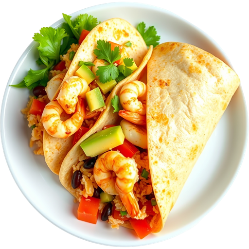 Seafood Burrito dish