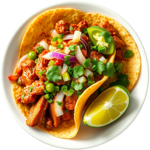 Pork Taco in Chili Verde dish