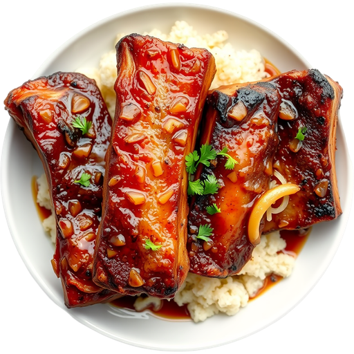 Garlic Smoked Ribs dish