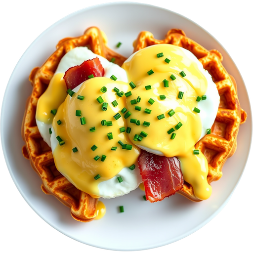 Waffles Benedict dish