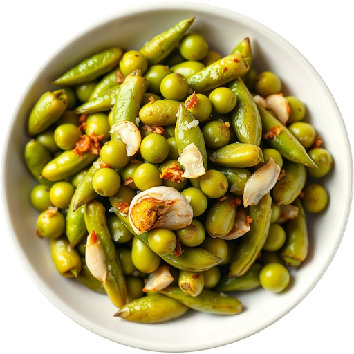 Edamame with Roasted Minced Garlic dish