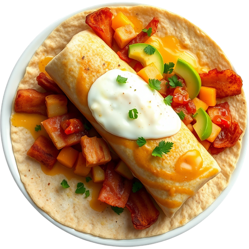 Tony Breakfast Burrito dish