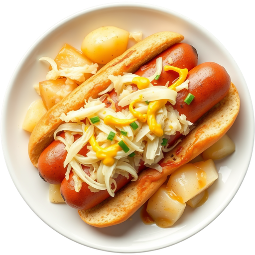 Hot Dog and Sauerkraut Potato dish