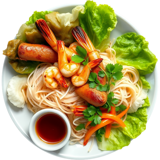 Goi Cuon Nem Nuong dish