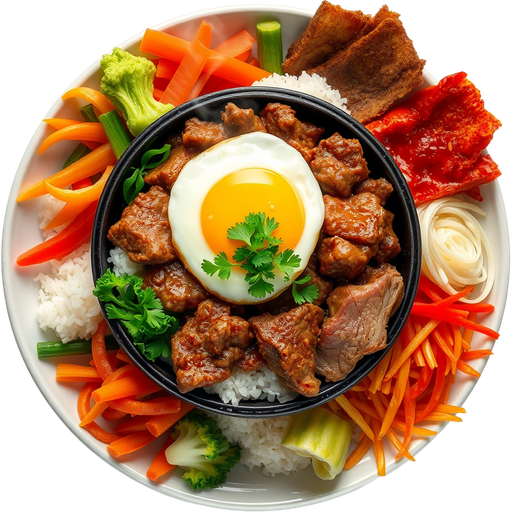 Hot Stone Bibimbap dish