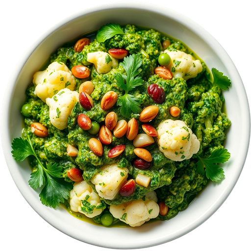 Cauliflower & Cilantro Pesto dish