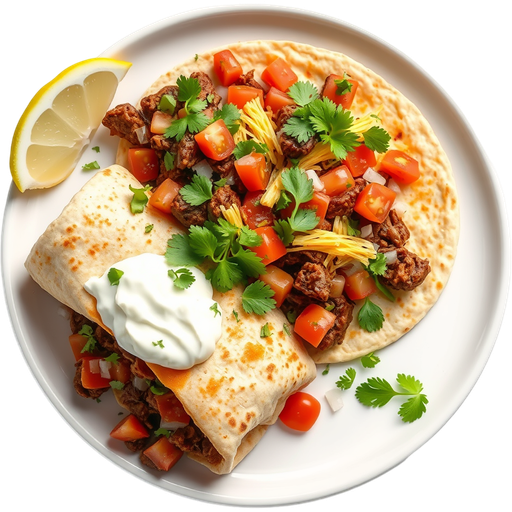 Carne Asada Burrito dish