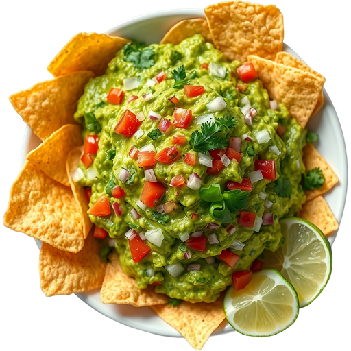 Guacamole and Chips dish