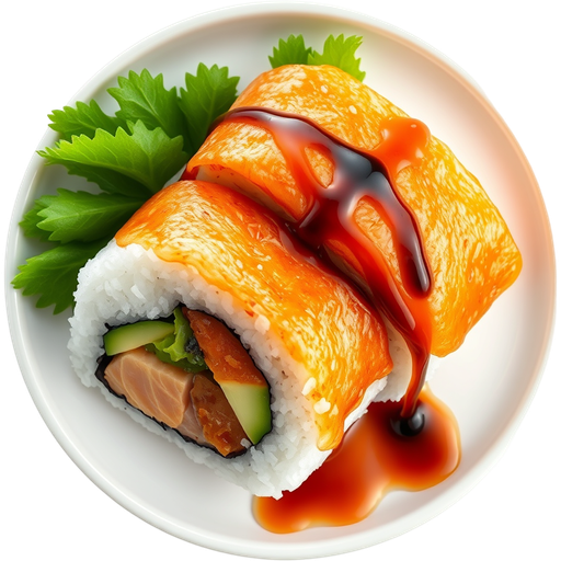 Salmon Tempura Roll dish