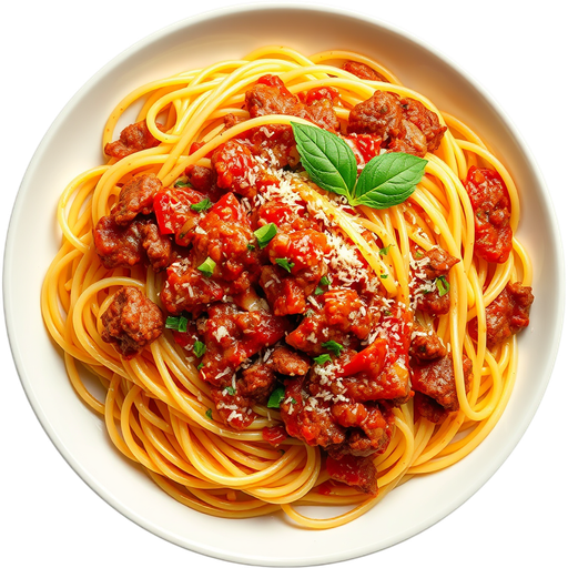 Spaghetti Pasta with Meat Sauce dish