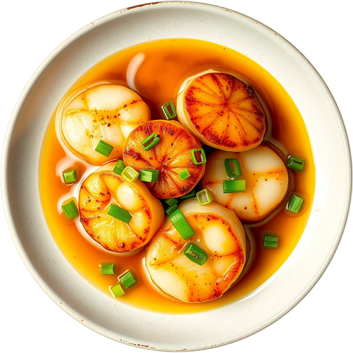 Scallops in Ponzu Sauce dish