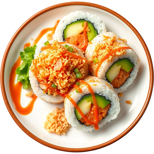 Salmon Crunch Roll dish