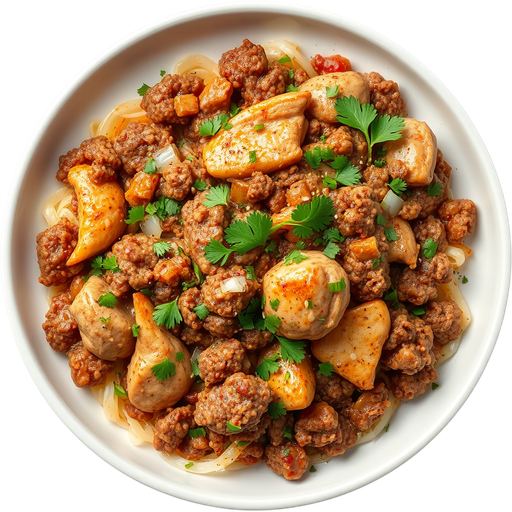 Beef and Chicken Koobideh dish